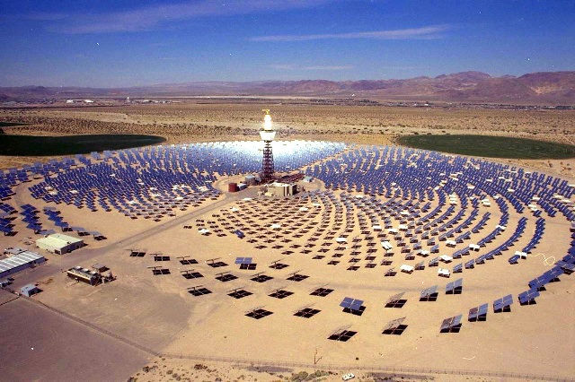 solar power tower. Concentrated solar power plant